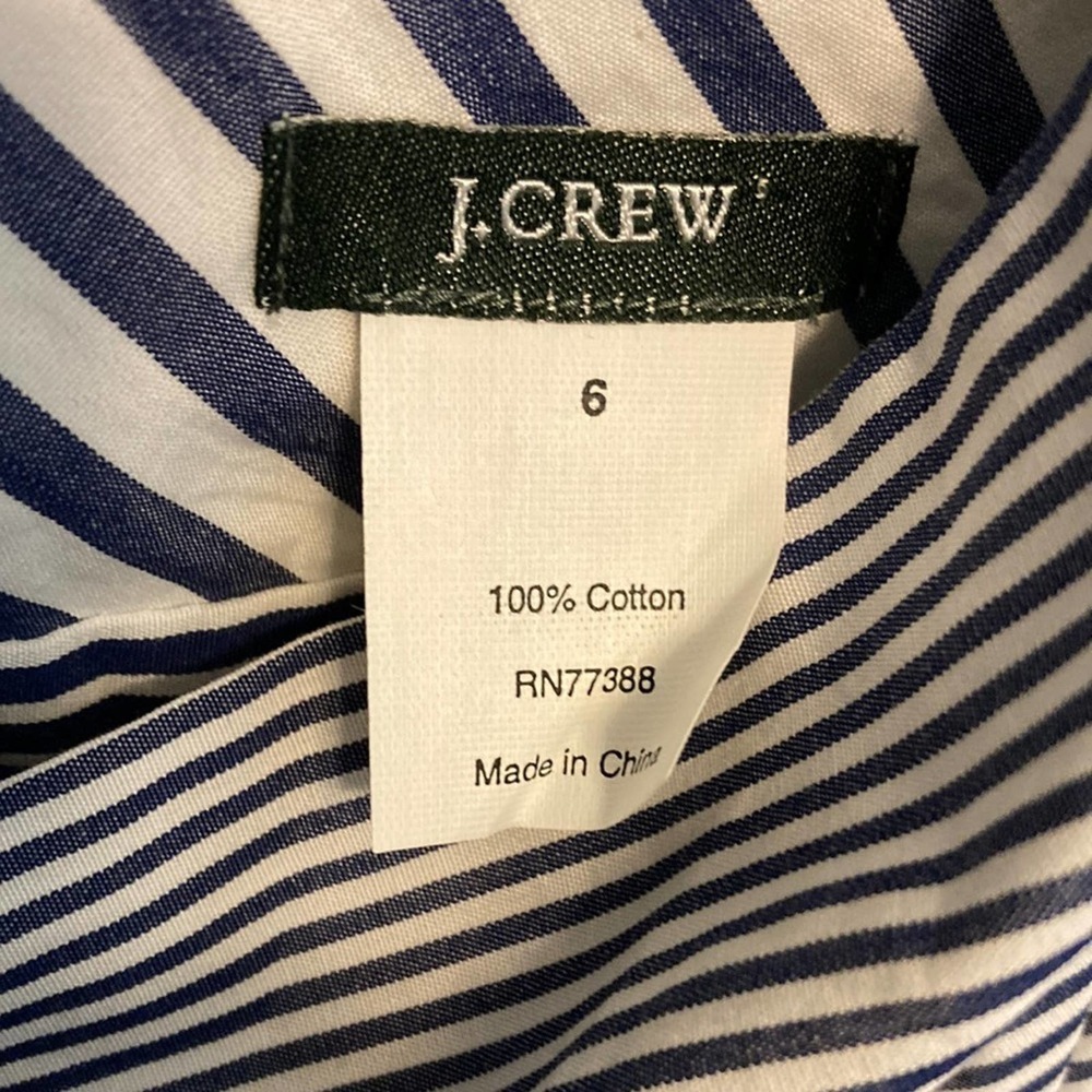 J. Crew Blue and White Striped Midi Dress - Picture 7 of 9